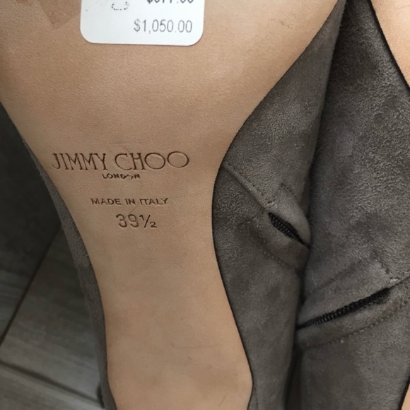 Auth Jimmy Choo Kassidy Suede Booties Bow Pointed Toe Ankle Boots Stilettos 39.5 - Picture 11 of 16